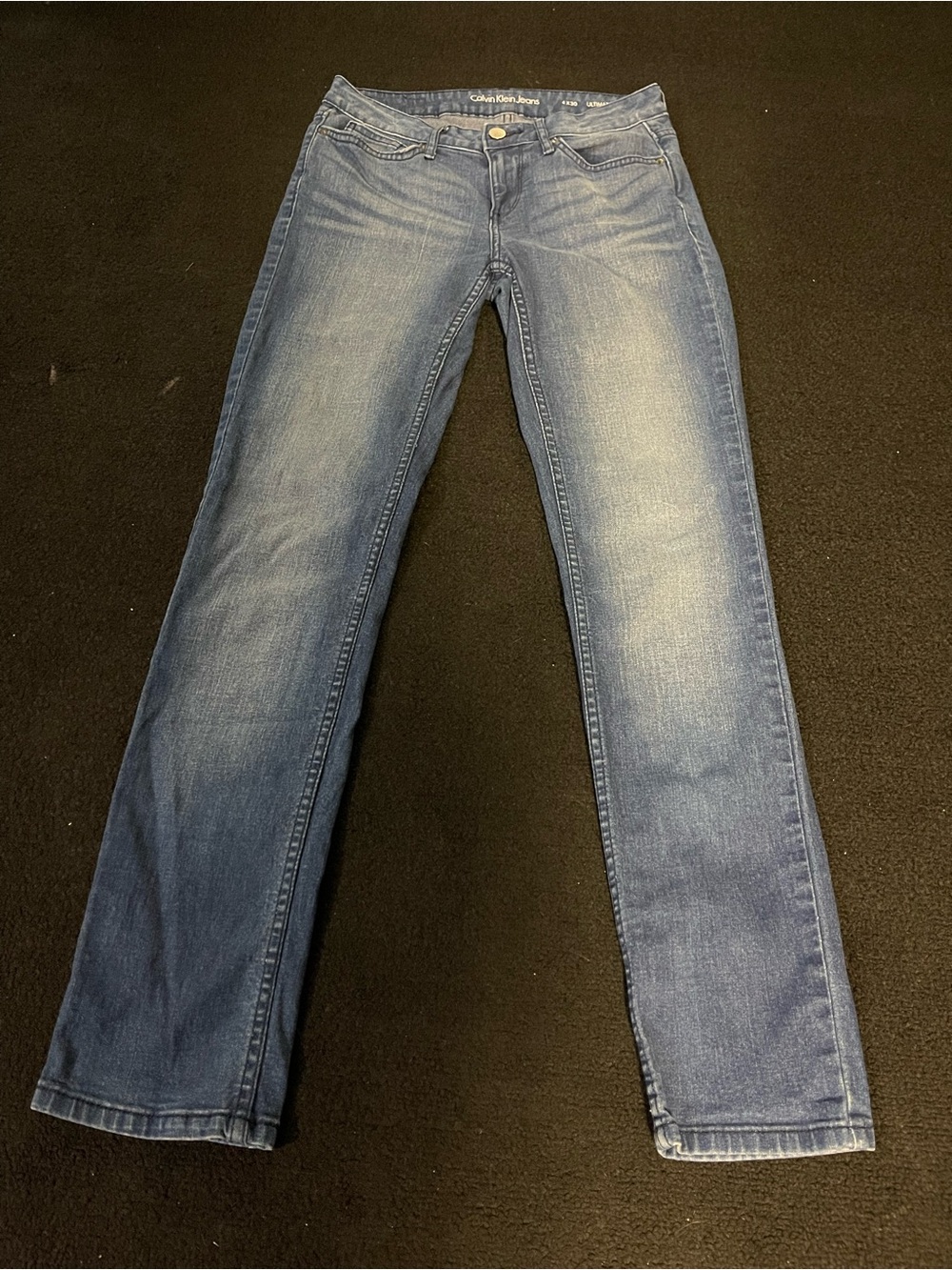 Calvin Klein Women’s Ultimate Skinny Straight Jeans - Medium Blue Wash